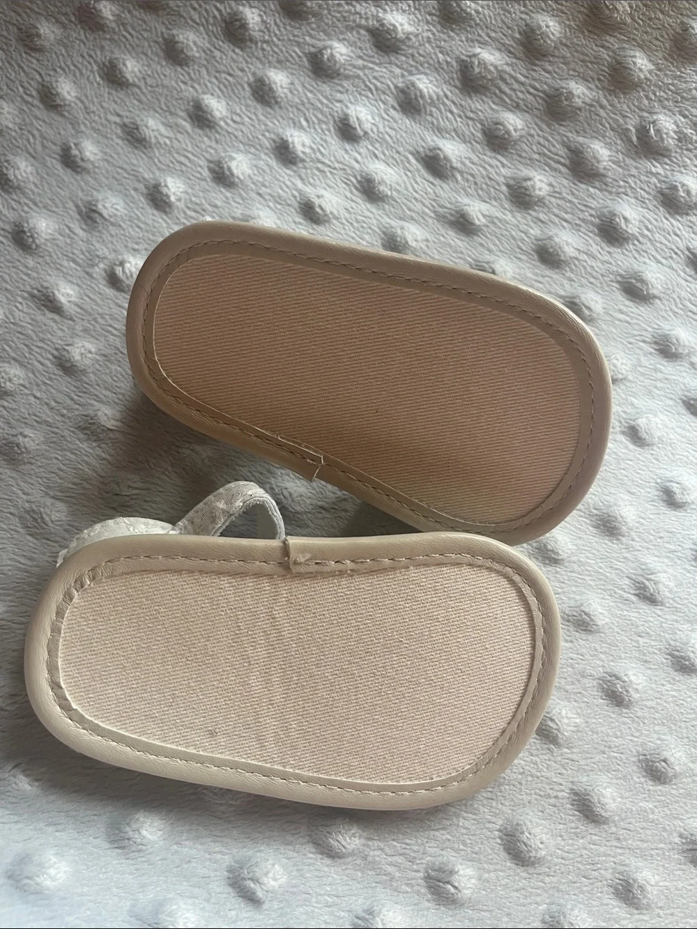 Carter's Cream Baby Girl Bow Strap Sandals